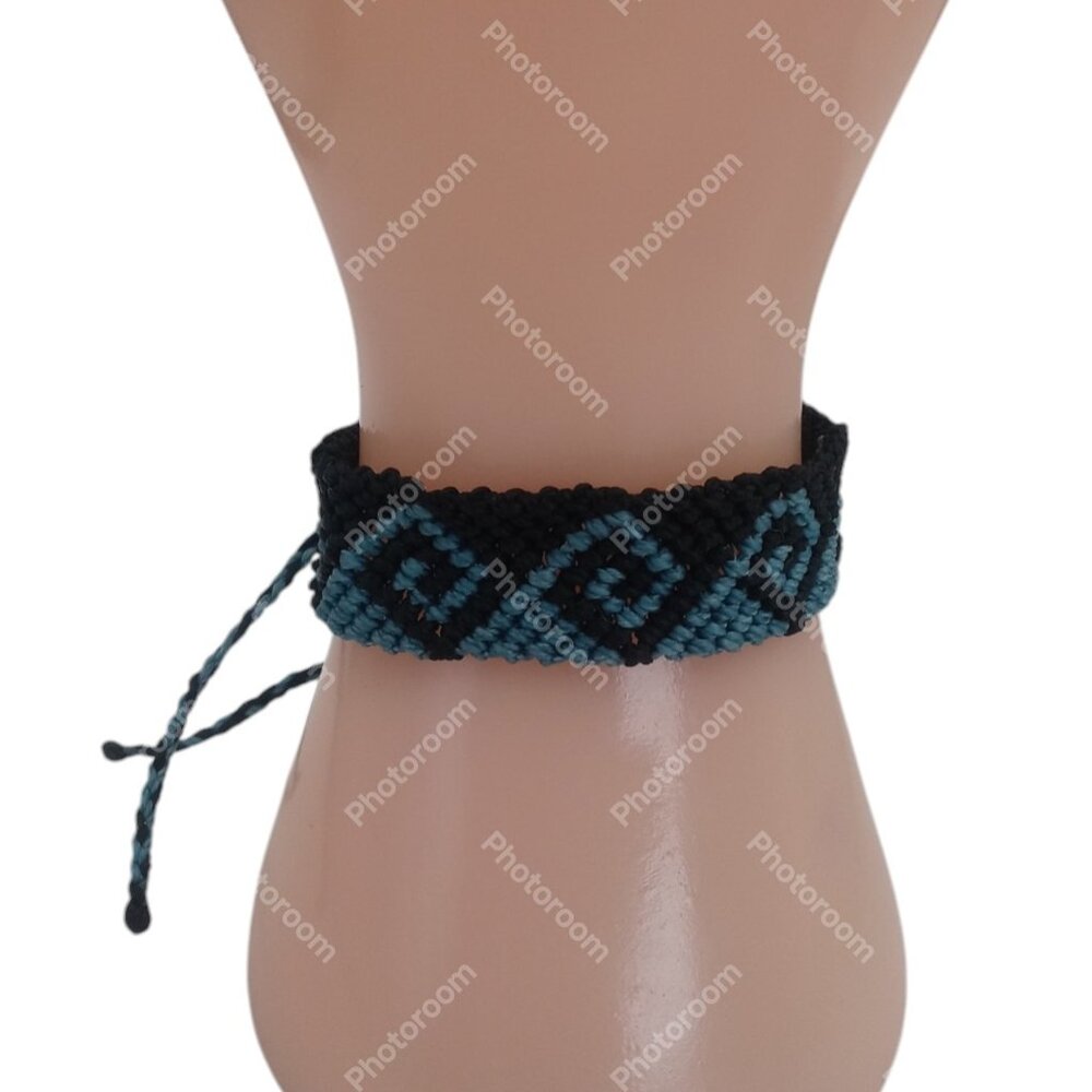 Unisex Handmade Macrame Thread Bracelet Geometric Designs